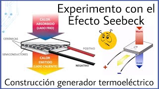 EXPERIMENTO CON EL EFECTO SEEBECK GENERADOR TERMOELÉCTRICO [upl. by Nylirrej]