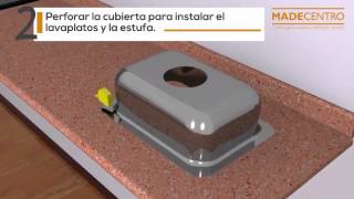 CÓMO HACER E INSTALAR UNA CUBIERTA PARA COCINA [upl. by Fitzpatrick]