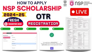 NSP Scholarship 202425 Apply How To Apply NSP Scholarship 202425  NSP OTR Registration nsp [upl. by Yttam]