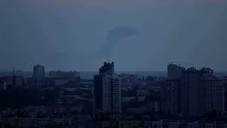 Sirens wail in Ukraine capital after overnight air strikes [upl. by Oca838]