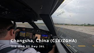 Departure Changsha China ZGHACSX  Gulfstream G650 [upl. by Nilekcaj]