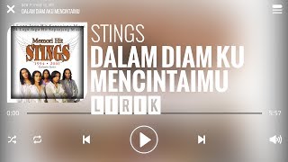 Stings  Dalam Diam Aku Mencintaimu Lirik [upl. by Leif]