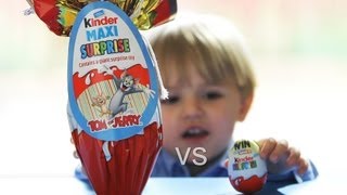 Kinder MAXI vs Kinder Surprise Eggs​​​ [upl. by Bernadene]