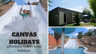 Canvas Holidays Staying at Camping La Sirene in France [upl. by Airotahs]