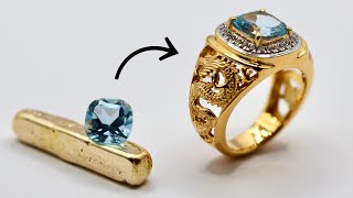 how to make gold signet ring  how its made jewellery [upl. by Nylodam]