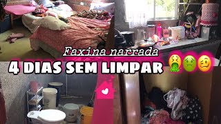 4 DIAS SEM LIMPAR A CASA 🤢 TAVA UM CAOSFAXINA NA CASA TODA 🏠💞 [upl. by Ocsirf371]