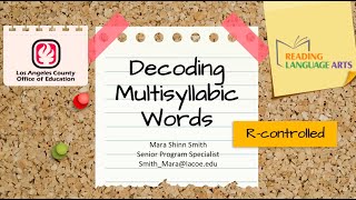 Decoding Multisyllabic Words R controlled [upl. by Vernice]