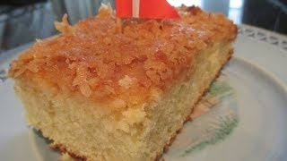 Dream Cake Recipe Danish Coconut Brown Sugar Cake  Drømmekage Opskrift [upl. by Ahsiemaj]