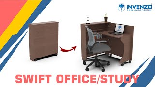 Folding Table  Compact Table  Study Table  Work Table  Table With Storage  Office Table [upl. by Ayerhs]