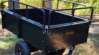 How to assemble the VEVOR dump trailer tow behind dump cart 15 cu ft [upl. by Jacobo]