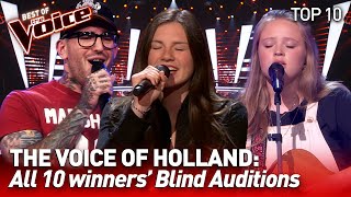 TOP 10  All WINNERS Blind Auditions The Voice of Holland [upl. by Lledal]