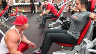 Joey Swoll amp Brittany Coutu Chest Day [upl. by Latsyrhk]