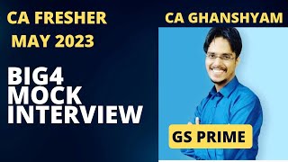 Big 4 Mock Interview  Statutory Audit Interview Questions amp Answers CA Freshers amp Articleship [upl. by Acirrehs]