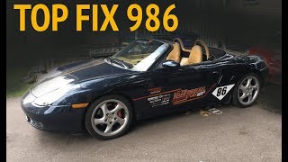 Fix your broken twisted boxster convertible top 2000 Porsche boxster S drive cable issue [upl. by Eardna]