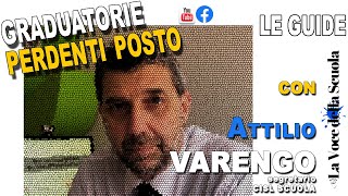 LE GUIDE  Le graduatorie perdenti posto Con Attilio Varengo CISL Scuola [upl. by Ettevey466]