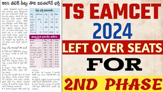 TS EAMCET 2024 LEFT OVER SEATS FOR 2ND PHASEDetForYou tseamcet [upl. by Robenia]