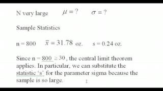 Estimating the Population Mean Part 1 of 2 [upl. by Erfert]