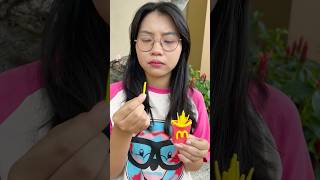 Khoai tây chiên McDonalds tí hon amp khổng lồ  McDonalds French Fries Noob Pro Hacker shorts [upl. by Ibba]