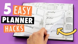 5 DIY PLANNER IDEAS  How to Organize Decorate amp Customize Your Planner [upl. by Kristy384]