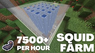 Minecraft How To Make A Simple Squid Farm AFKable  Tutorial [upl. by Kcira409]