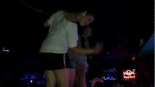 Pretty girls dancing on table at La Bamba bar Albufeira 2012 04 22 01 54 12 [upl. by Ynohtnakram465]