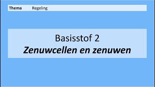 VMBO 4  Regeling  Basisstof 2 Zenuwcellen en zenuwen 8e editie [upl. by Humphrey]