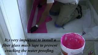 How to apply RedGard Waterproof in a shower floor [upl. by Cal828]