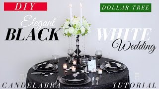 Elegant Dollar Tree DIY Candelabra  Dollar tree DIY Wedding Centerpiece  DIY Wedding Decor [upl. by Eidlog]