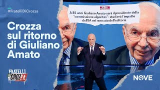 Maurizio Crozza sul ritorno di Giuliano Amato splendido 85enne nuovo commissario agli Algoritmi [upl. by Arrais]