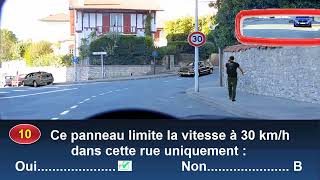 Code de la route 👍 2024🕗 Code de la route 🇫🇷 Sérié 77 Q 01 à 40 Panneaux de signalisation [upl. by Dnomsaj]