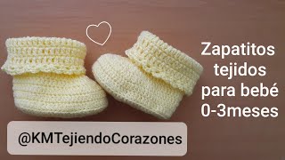 SON PRECIOSOS 🤩 Zapatitos Escarpines Botitas para bebe a crochet SUPER FACIL PATRON DE GANCHILLO [upl. by Marmawke]