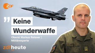 Wende im UkraineKrieg Was die F16Kampfjets bewirken könnten  ZDFheute live [upl. by Adnolay]