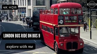 🚌🌦️ Classic London Bus 9 Hammersmith to Aldwych amp Back 🌧️☀️ [upl. by Lsiel]