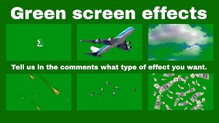 GREEN SCREEN EFFECTS – Birds  Airoplane  Money  Cloud  Asteroids  1 to 5 numbers greenscreen [upl. by Dolloff]