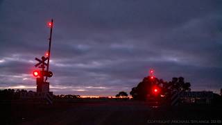 VLine Train At Level Crossing  PoathTV Australian Railways [upl. by Oliva]