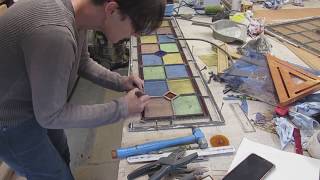 Sophies Stained Glass  Repairing a Stained Glass Window [upl. by Bonns583]