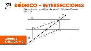 Pag 2D  Intersecciones  Ejercicios de Sistema Diédrico SDOINTL2 [upl. by Anirrehs946]