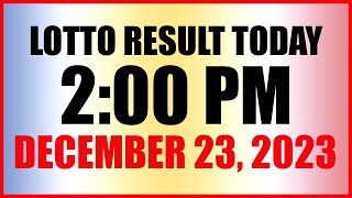 Lotto Result Today 2pm December 23 2023 Swertres Ez2 Pcso [upl. by Schweitzer]