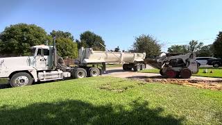 Concrete removal project with Bobcat s185 skid steer bucket [upl. by Cordle]