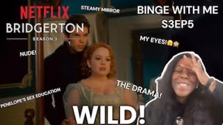 SEASON 3 BRIDGERTON  EP 5  BINGE WITH ME  STEAMY MIRROR SCENE KATHONY ELOISE CHILL POLIN WILD [upl. by Androw106]