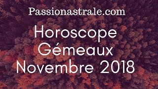 Gémeaux et ascendant Gémeaux Novembre 2018 [upl. by Stewart]