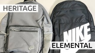 Nike Elemental vs Heritage Backpack  Which Should You Buy [upl. by Orel400]