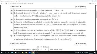 Bac Mate M1 Toamna 2020 Subiectul 1 [upl. by Whallon]