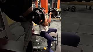 seated bicep curls 💪 60 kg x 10 reps gym armwrestling devon motivation teenagers strength [upl. by Anen]