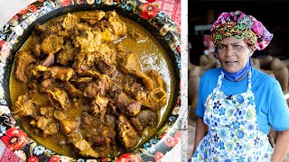 Curry Duck by Shanty quotThe Chulha Queenquot in Siparia Trinidad amp Tobago  In De Kitchen [upl. by Schechinger257]