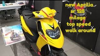 New Aprilia sr 125 top speed milage info and walkaround [upl. by Atiana]