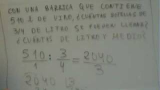 Matemáticas 4 ESO Operaciones con fracciones Botellas de vino [upl. by Maghutte]