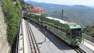 Montserrat Rack Railway Cremallera i funiculars de Montserrat timelapse [upl. by Cyrillus933]