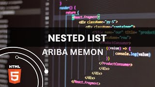 Nested Ordered list amp Unordered list in Html  Web Development Basics [upl. by Virginie]