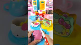 Satisfying with Unboxing amp Review Miniature Hello Kitty Tea Party Set ASMR Video no music [upl. by Aenehs]